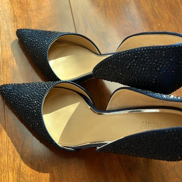 Jewel Badgley Mischka Stiletto, Women’s 8.5, Blue w/Rhinestones. - Picture 6 of 7